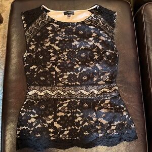 NWOT lace peplum top